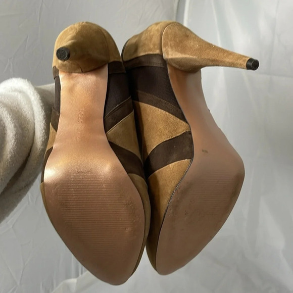 BGBGENERATION 2 Tone Brown Laddies Leather Booties Hidden 1/2” Platform Size 10 - Picture 8 of 14